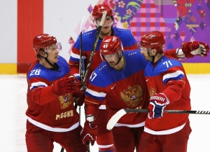 Российские хоккеисты разгромили команду Словении