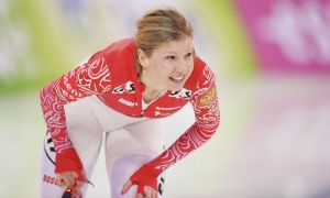 Третье серебро Игр-2014 у россиянки Ольги Фаткулиной. Коньки. 500 метров