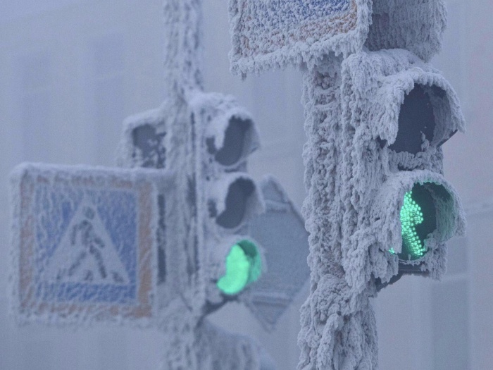 Московские светофоры подстраиваются под снегопад