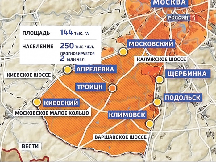 Утверждены новые границы г. Москвы. Территории могут присоединить уже 1 января 2012 года