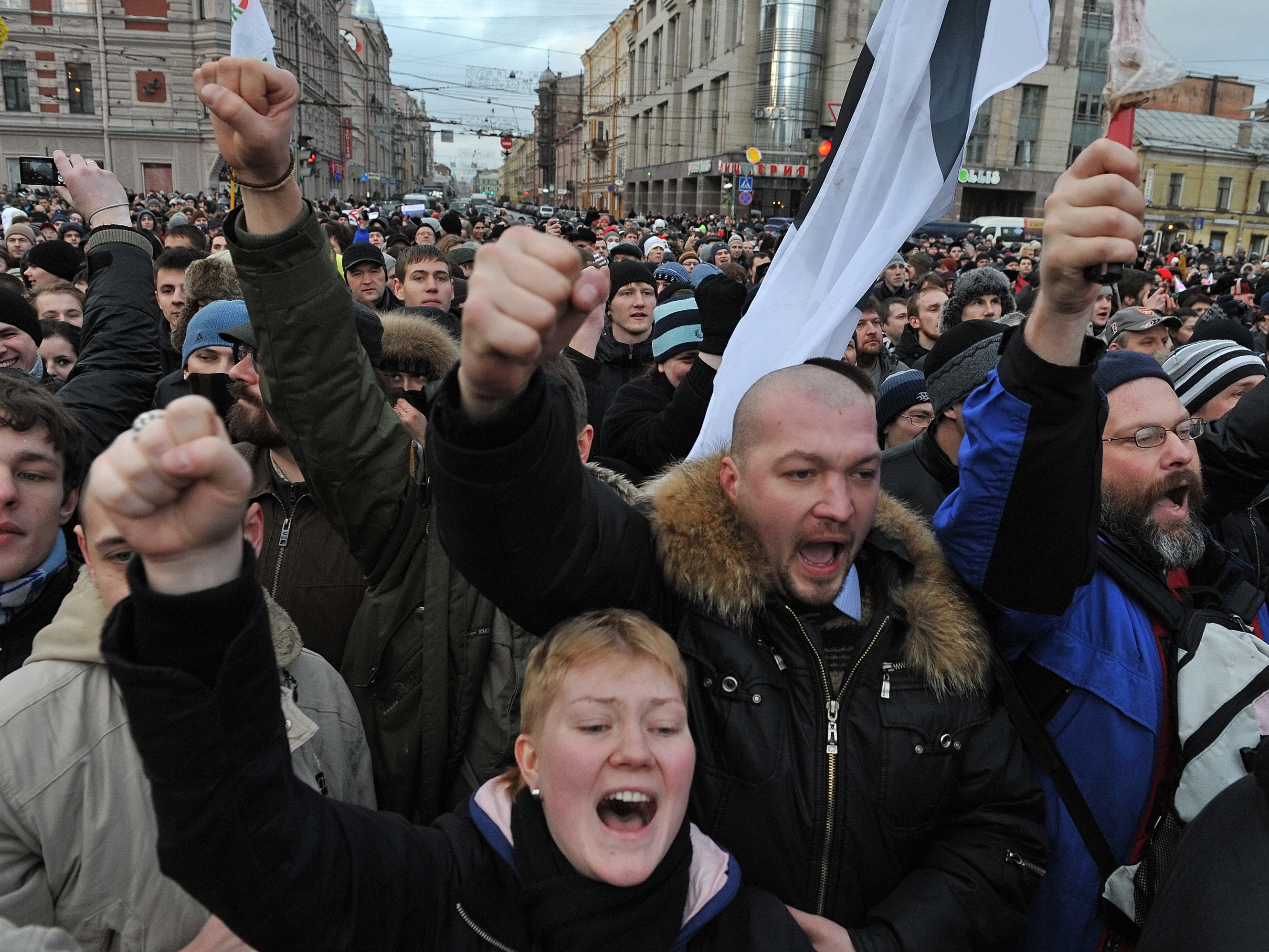 В России отмечается спад протестных настроений