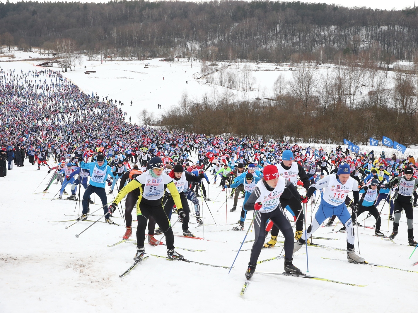В «Московской лыжне» приняли участие почти 20 тысяч человек