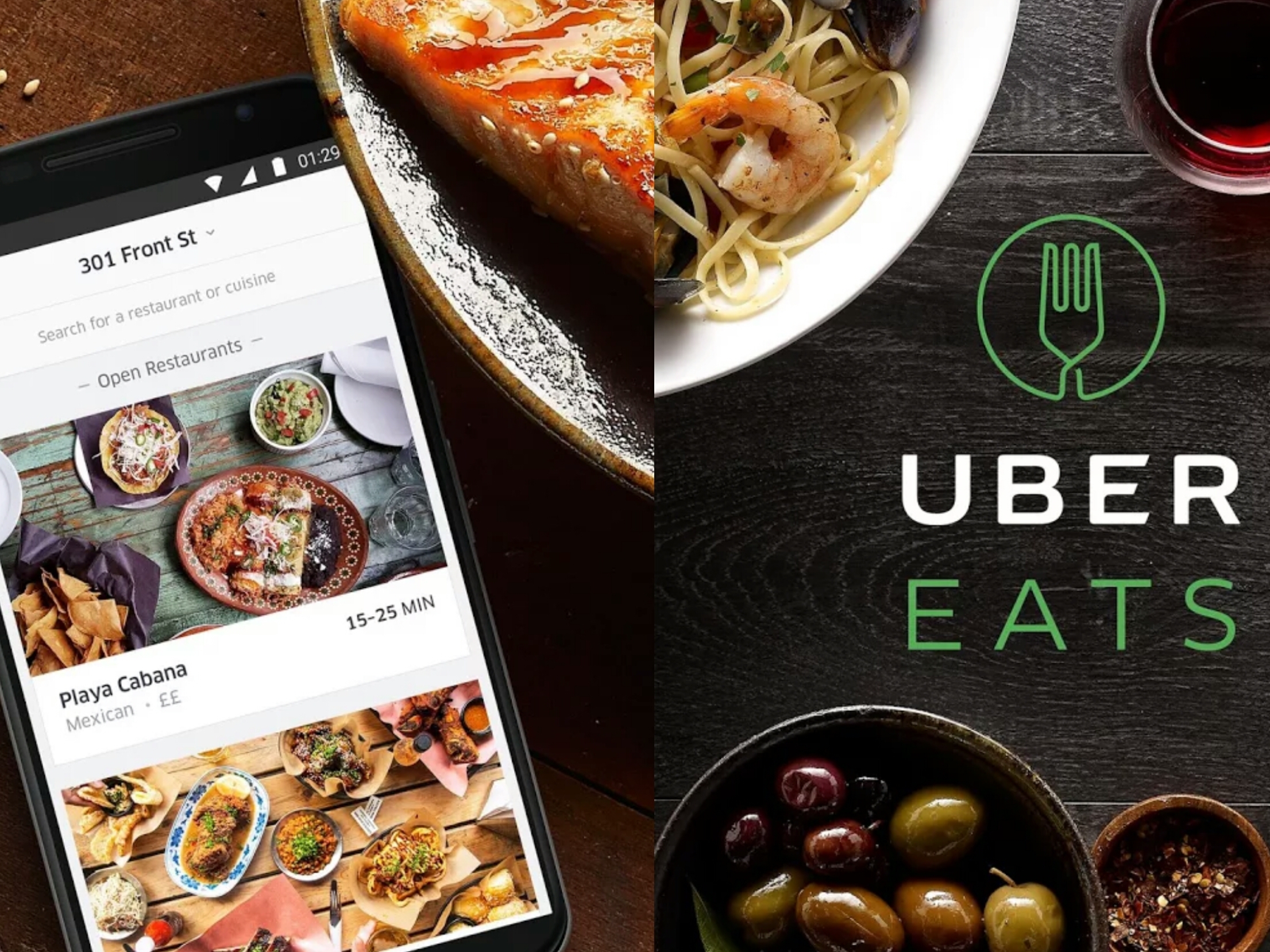 Доставка еды от Uber заработала в столице России
