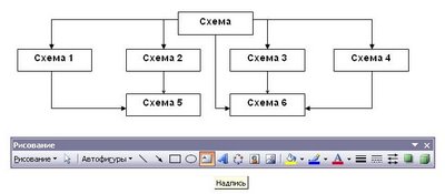 сделать в ворде схему