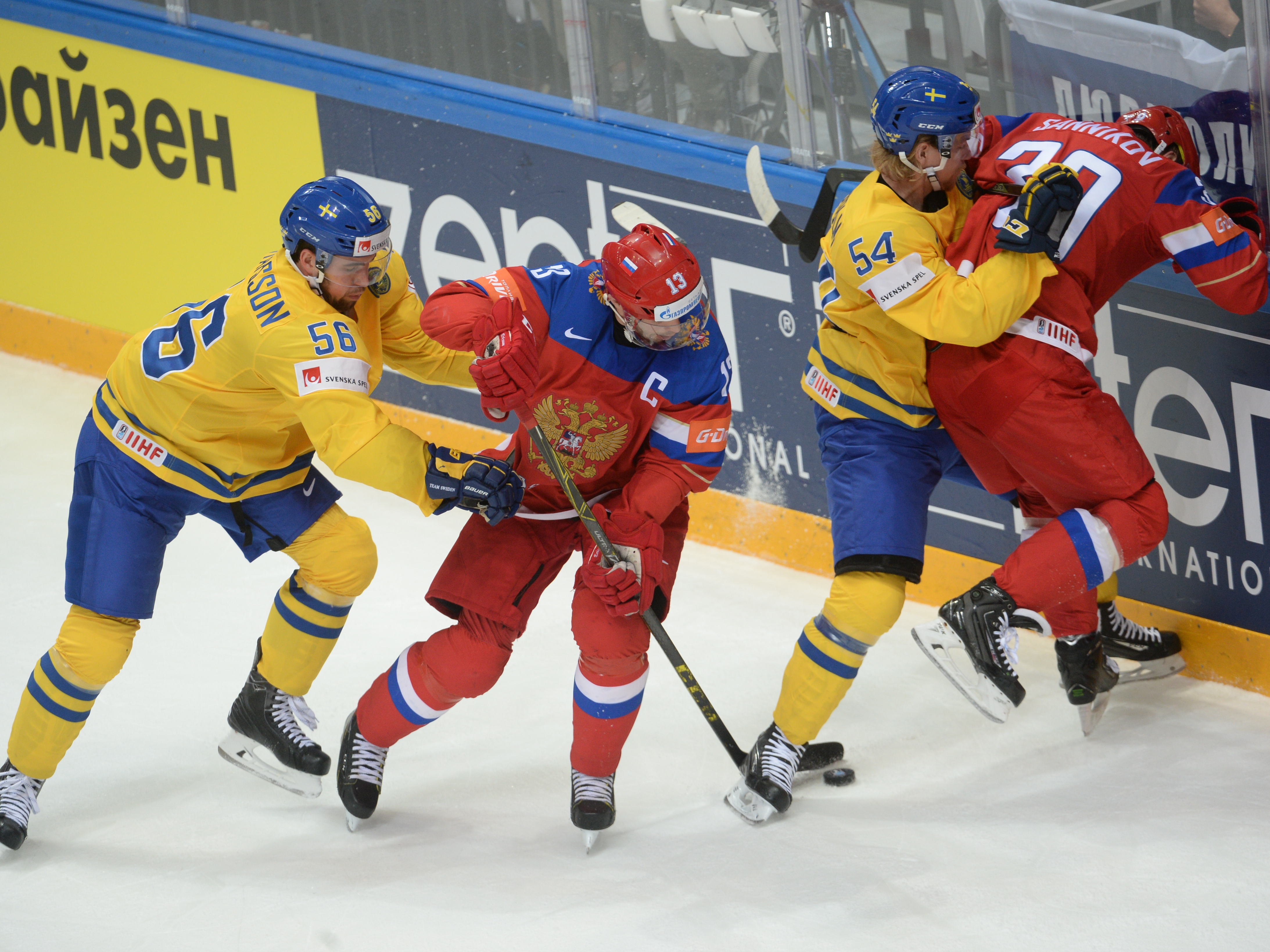 Россия победила шведов и вышла на Германию в четвертьфинале ЧМ-2016 по хоккею