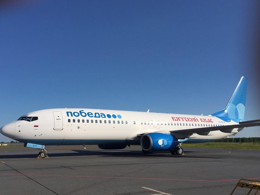  Реклама российских компаний появилась на фюзеляже самолетов компании «Победа»