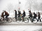 Московские любители велосипедного спорта приняли участие в акции "На работу на велосипеде"